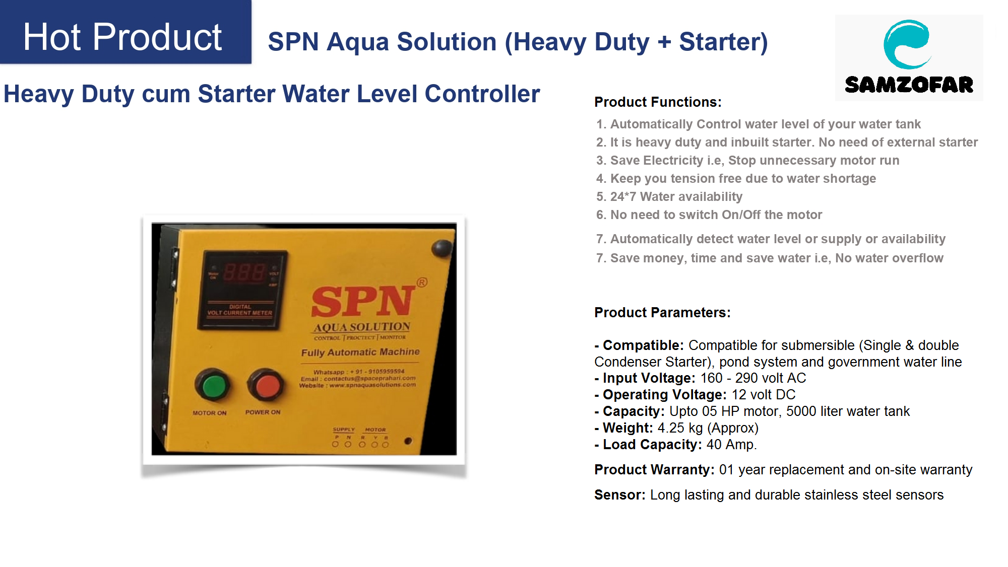 Heavy duty cum starter WLC features Heavy duty cum starter WLC features